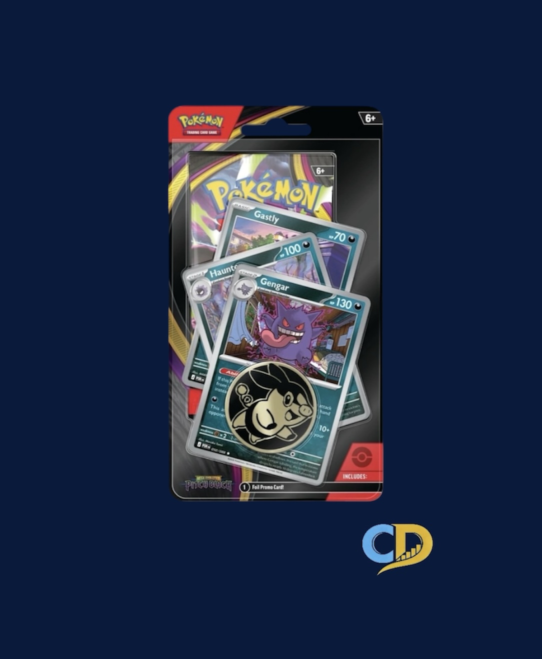 Pokemon TCG  | Mega Evolution- Pitch Black | Premium Checklane Blister Gengar Promo