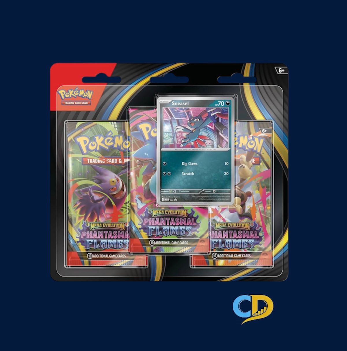Pokemon TCG | Mega Evolution- Phantasmal Flames | Triple Blister Pack Random