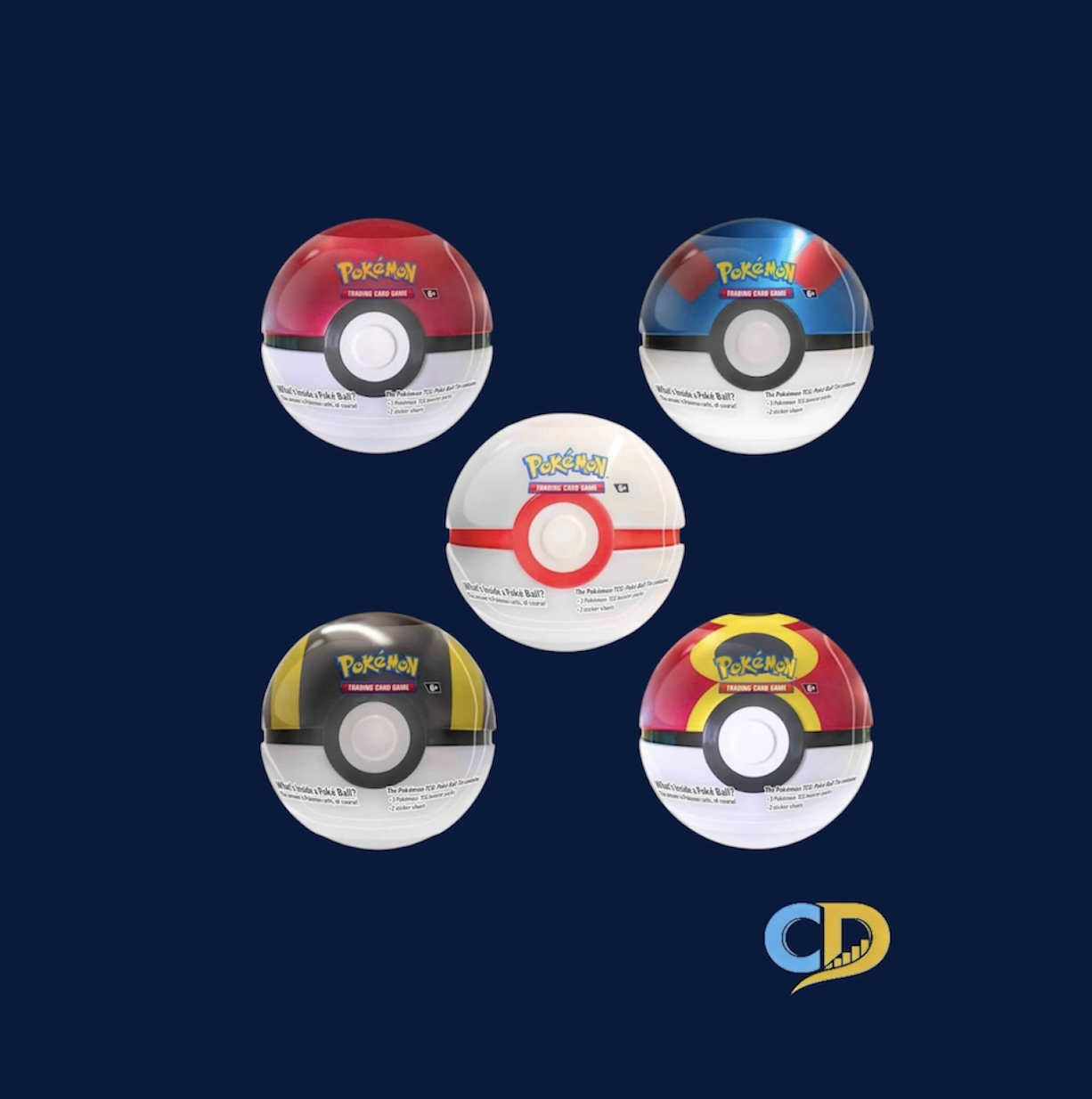 Pokemon TCG| Scarlet and Violet |  Poke Ball Tin 2025 (random ball)