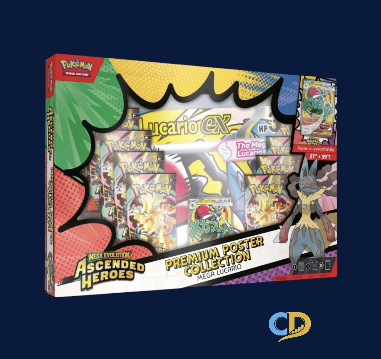 Pokemon TCG | Mega Evolution-Ascended Heroes | Mega Lucario Premium Poster Collection