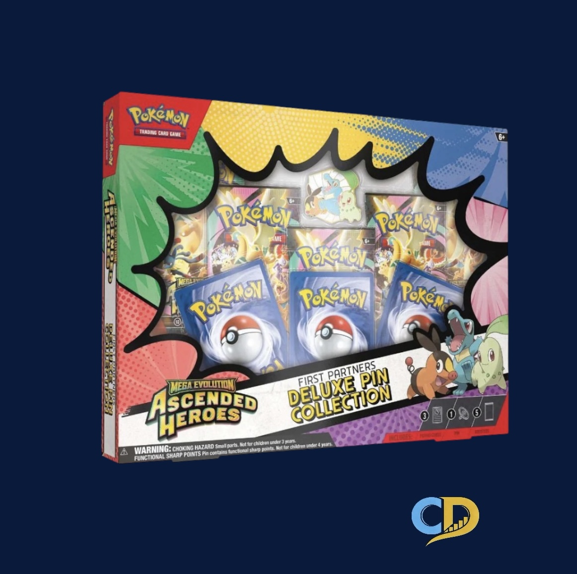 Pokemon TCG | Mega Evolution-Ascended Heroes | First Partners Deluxe Pin Collection