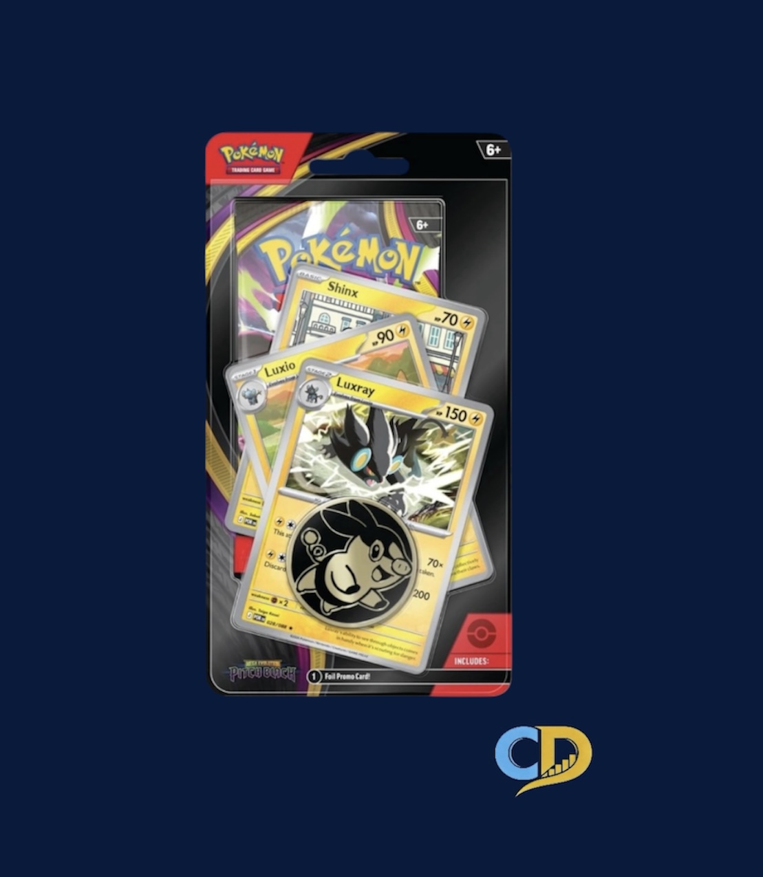 Pokemon TCG  | Mega Evolution- Pitch Black | Premium Checklane Blister Luxray Promo